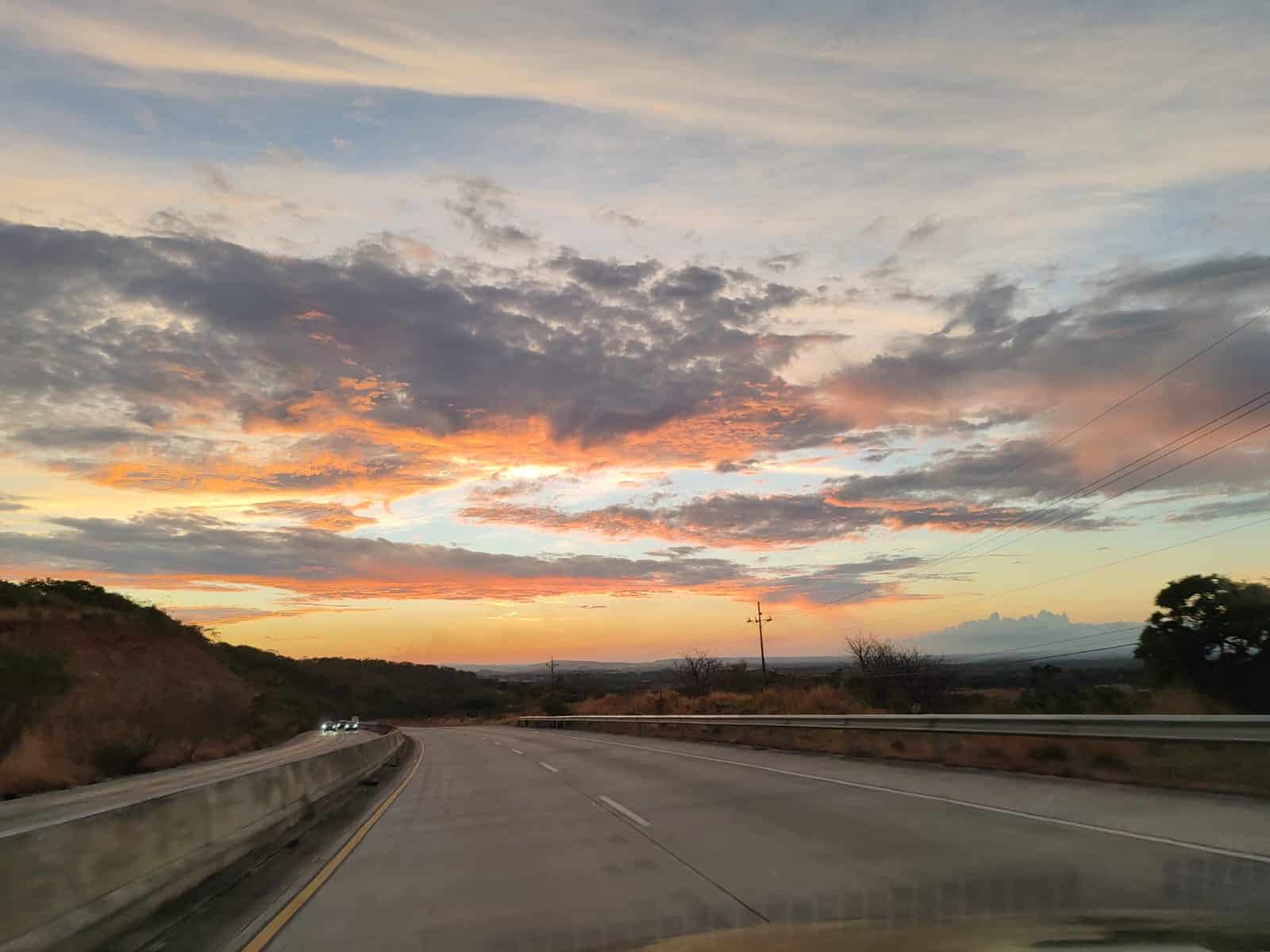 Paisaje de Guanacaste al atardecer